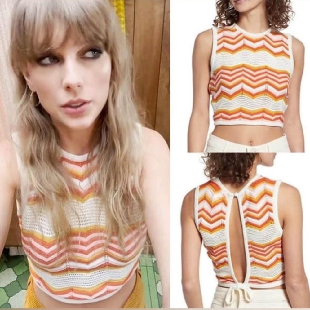MOTHER The Open Back crochet tank top ASO Taylor Swift